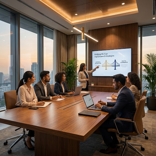 Konvex Growth strategy team collaborating on a client growth roadmap